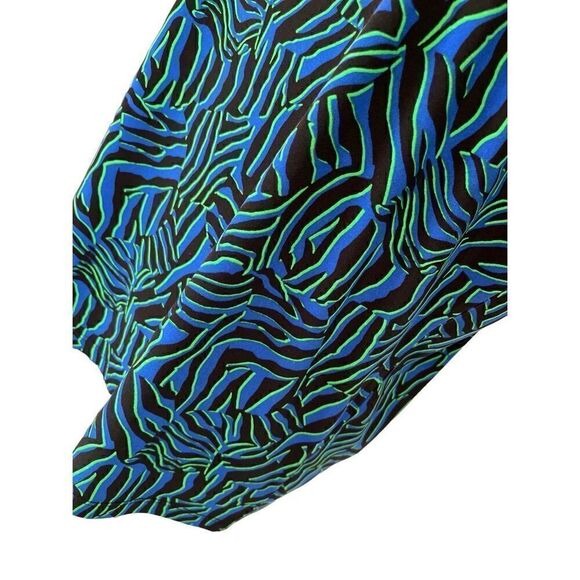 Michael Kors blue and black zebra patterned blouse - M - Picture 7 of 8